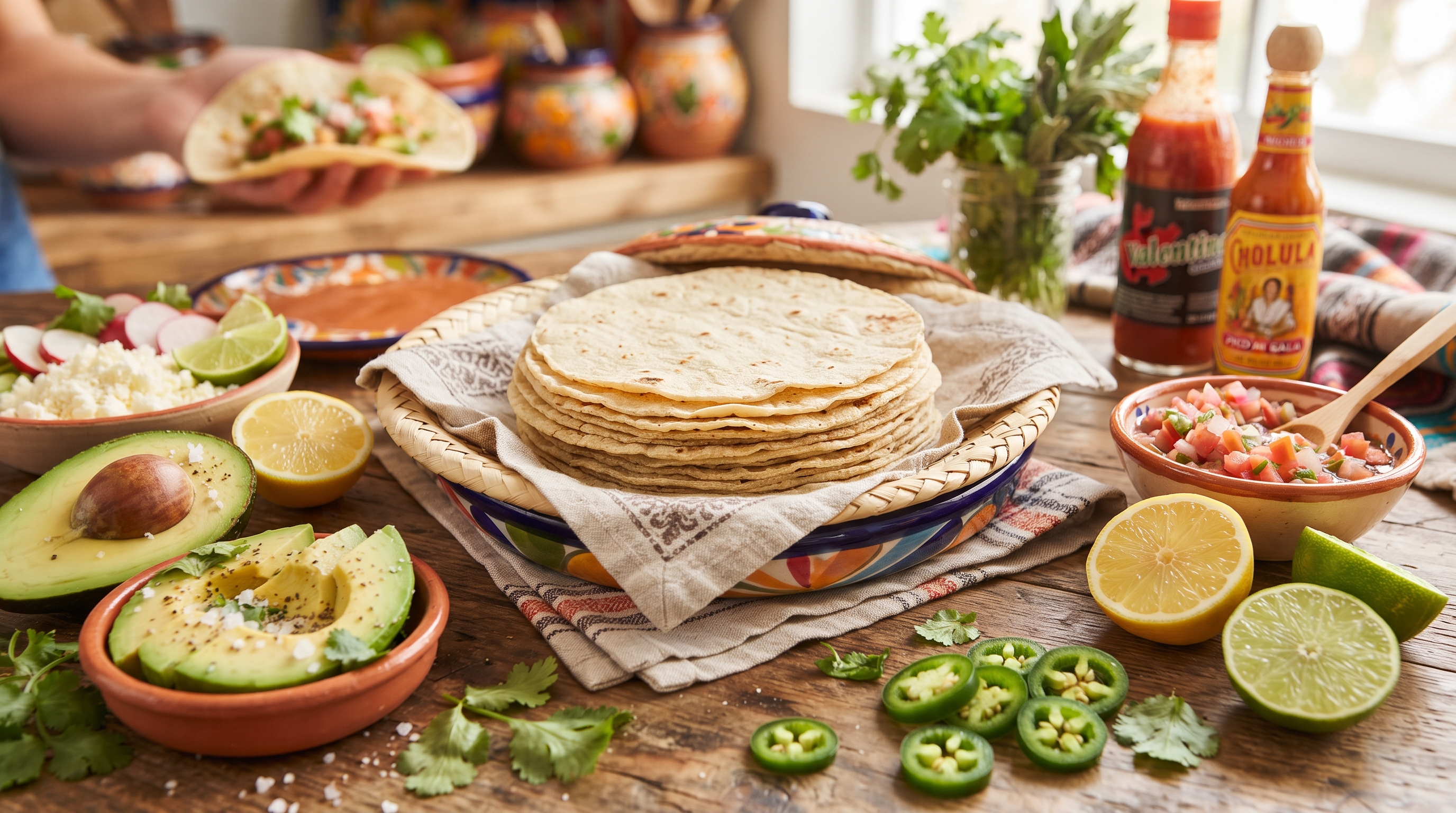 Fresh Diana's tortillas and traditional Mexican food
