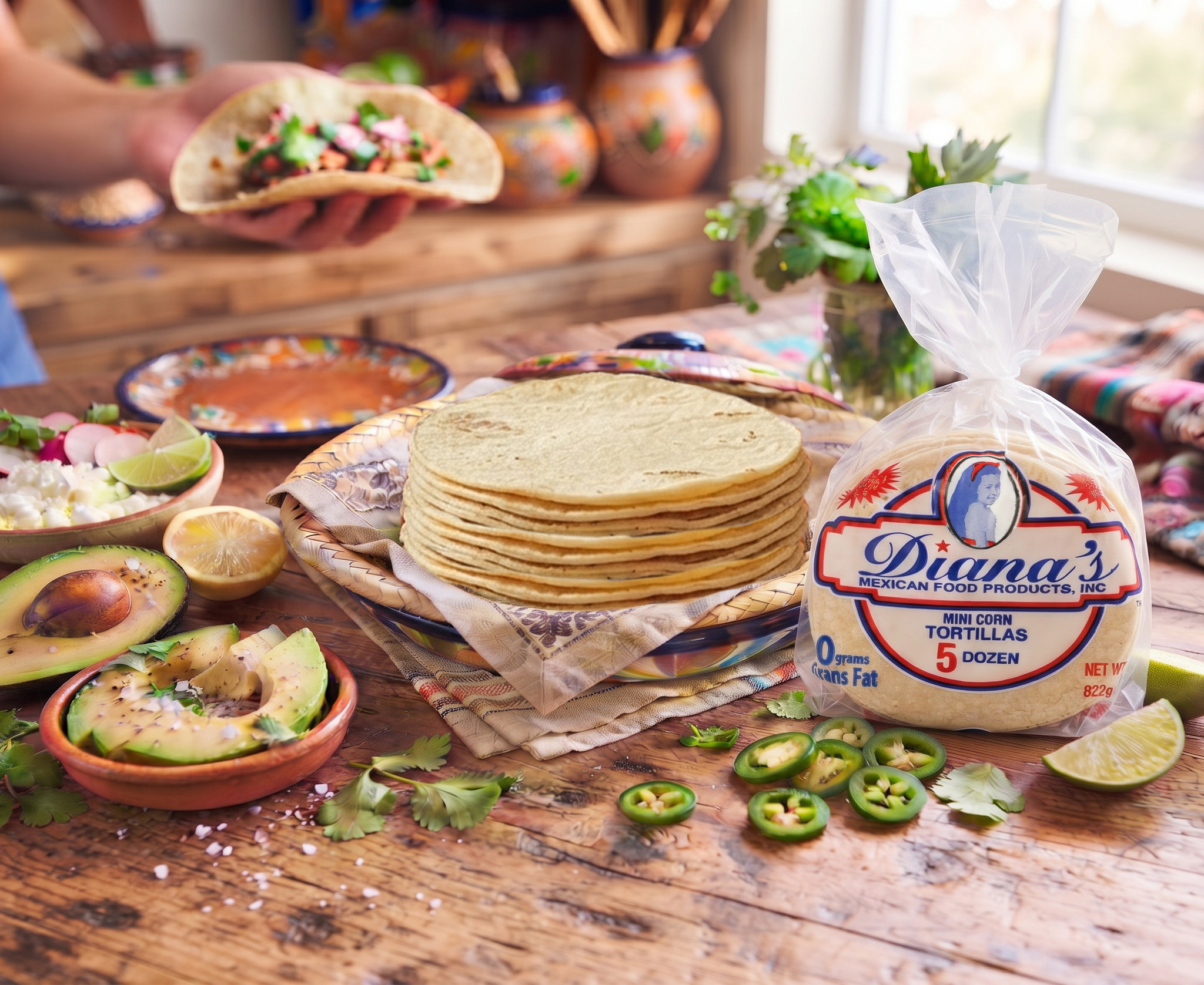 Hands pressing fresh corn tortillas on a hot comal